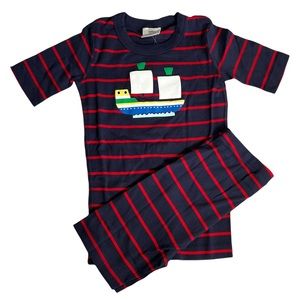 Hanna Andersson Organic Cotton Striped PJs, Size 10 Snug Fit 2-Piece NWT